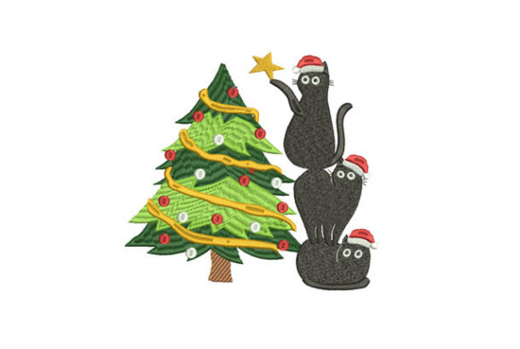 Christmas Cats: A Festive, Flexible Holiday Embroidery Design