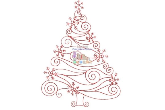 Christmas Tree Redwork Review