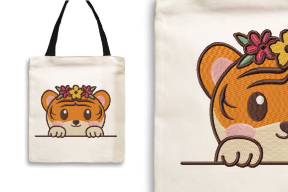 Cute Tiger with Flower Crown Review
