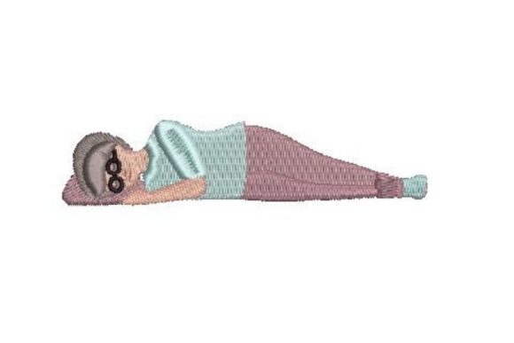 Grandma Sleeping on Ground