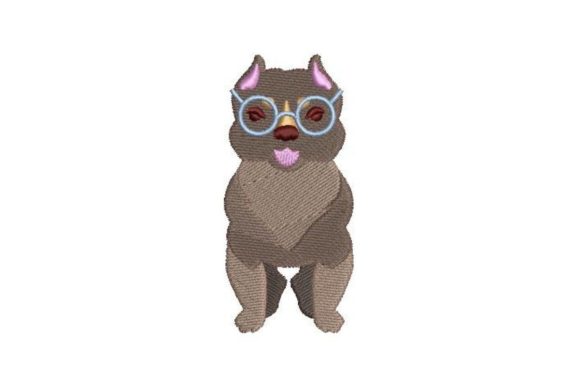 Pitbull Wearing Glasses
