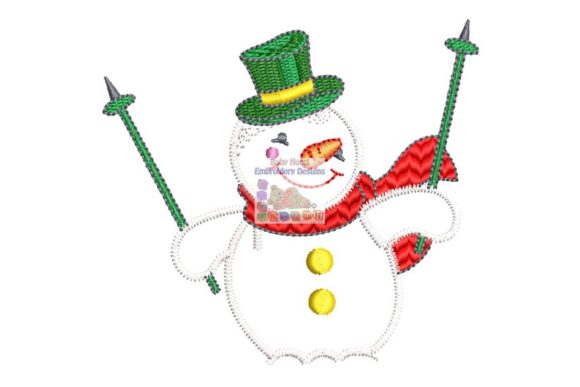 Snowman Happy Ski