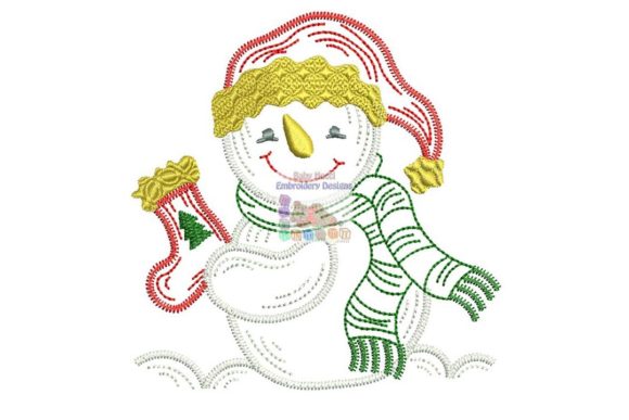 Snowman with Christmas Sock