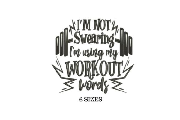 Swearing Workout: A Bold Embroidery Design Worth Your Time