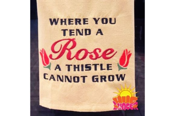 Tend a Rose: A Thoughtful Embroidery Design for Boutique Apparel