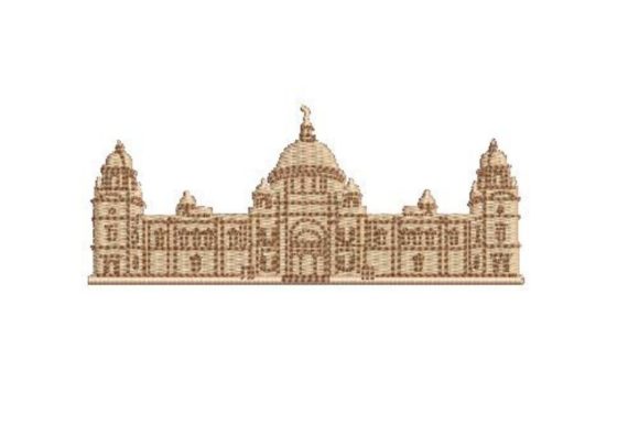 Victoria Memorial Embroidery Design