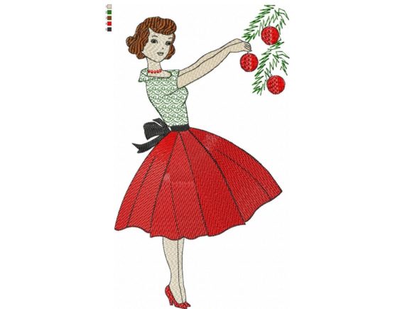 Vintage Christmas Lady