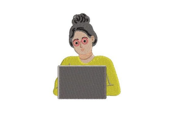 Woman Using a Laptop